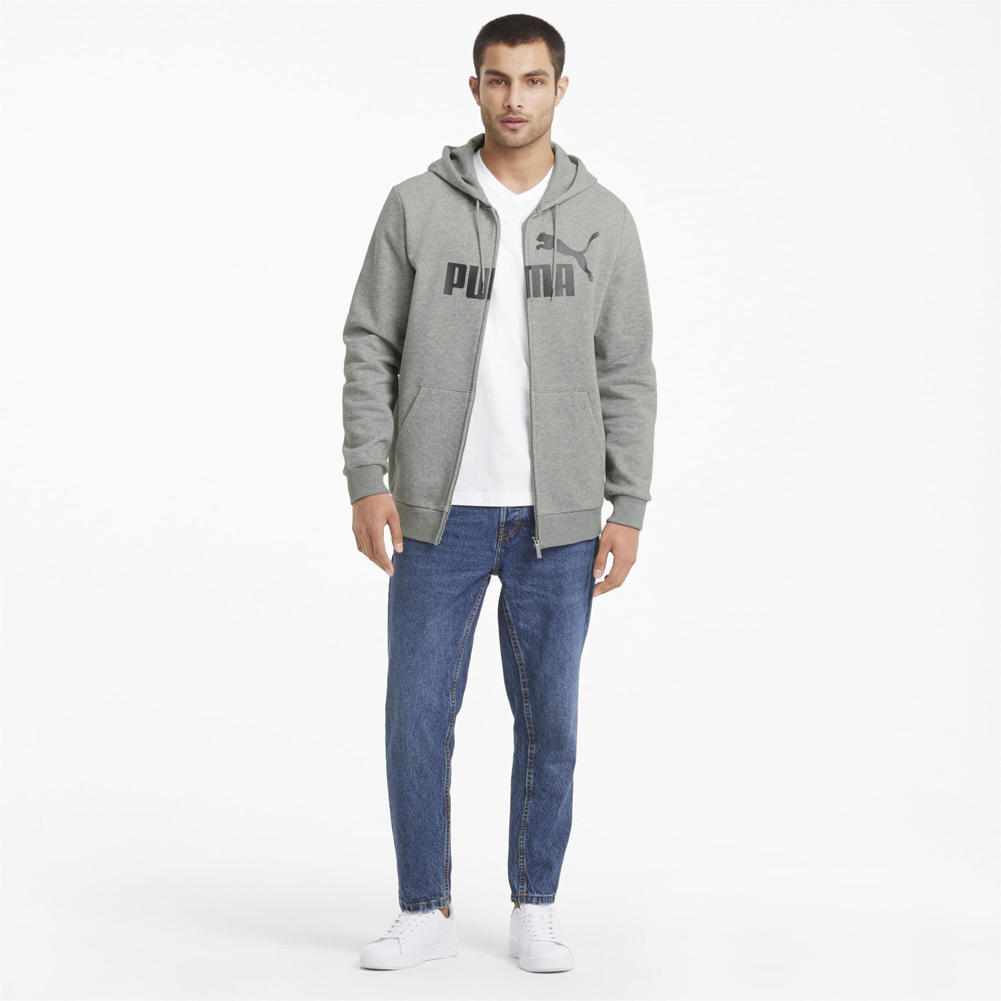 PUMA ESS Big Logo FZ Hoodie FL Sudadera Hombre
