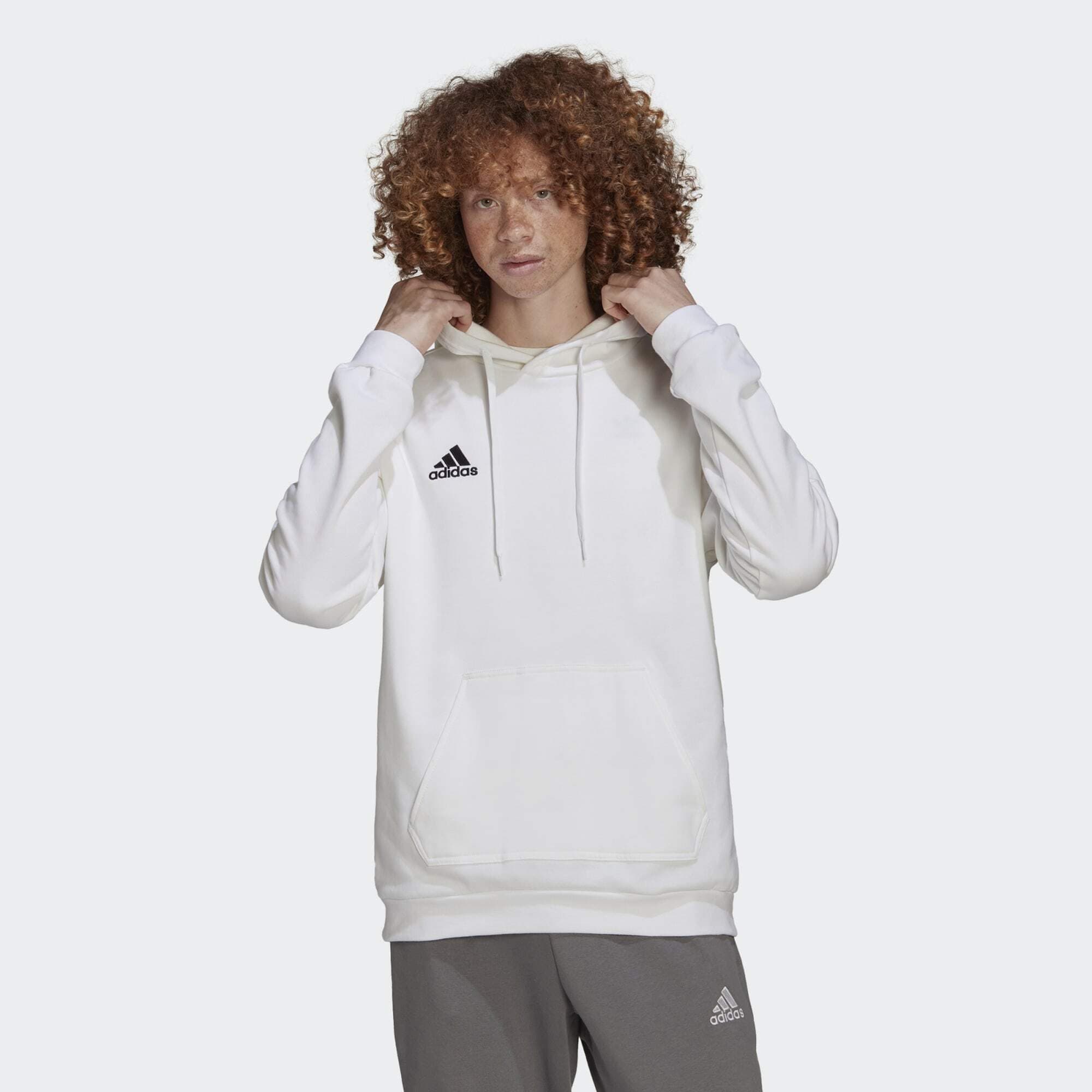 adidas Entrada 22 Sweat Sudadera para Hombre White / Black, XL Alto 2 inch