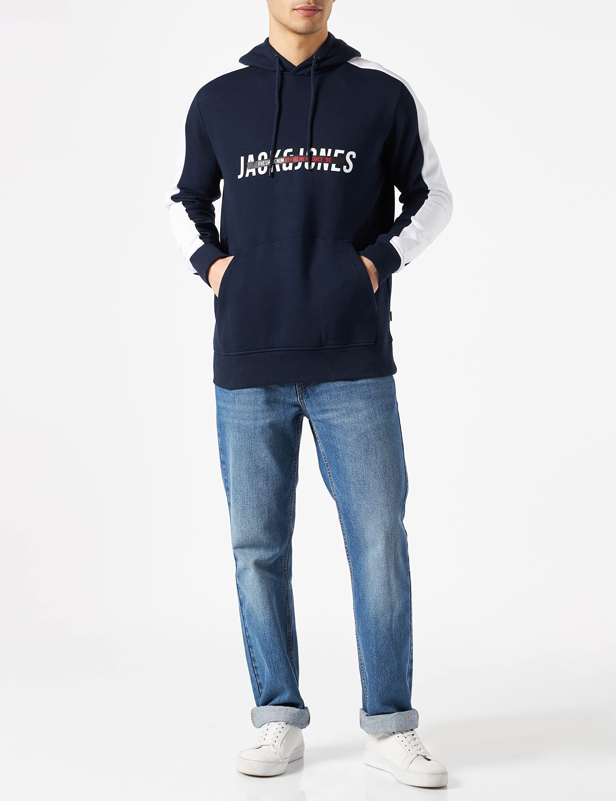 JACK & JONES Jjcut Sweat Hood Sudadera con Capucha para Hombre