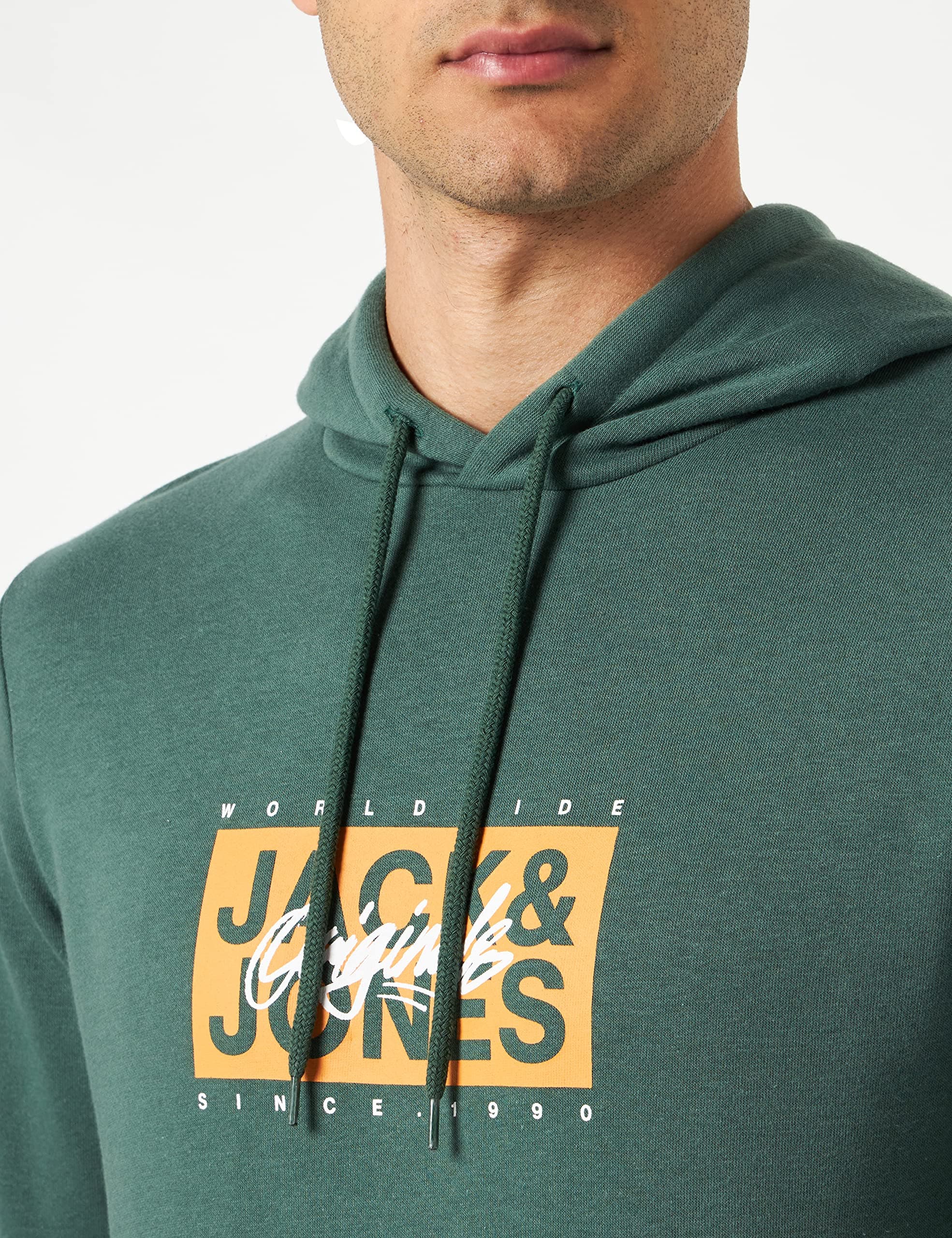 JACK & JONES Jorraces Sudadera con Capucha Fst, Trekking Green, M para Hombre