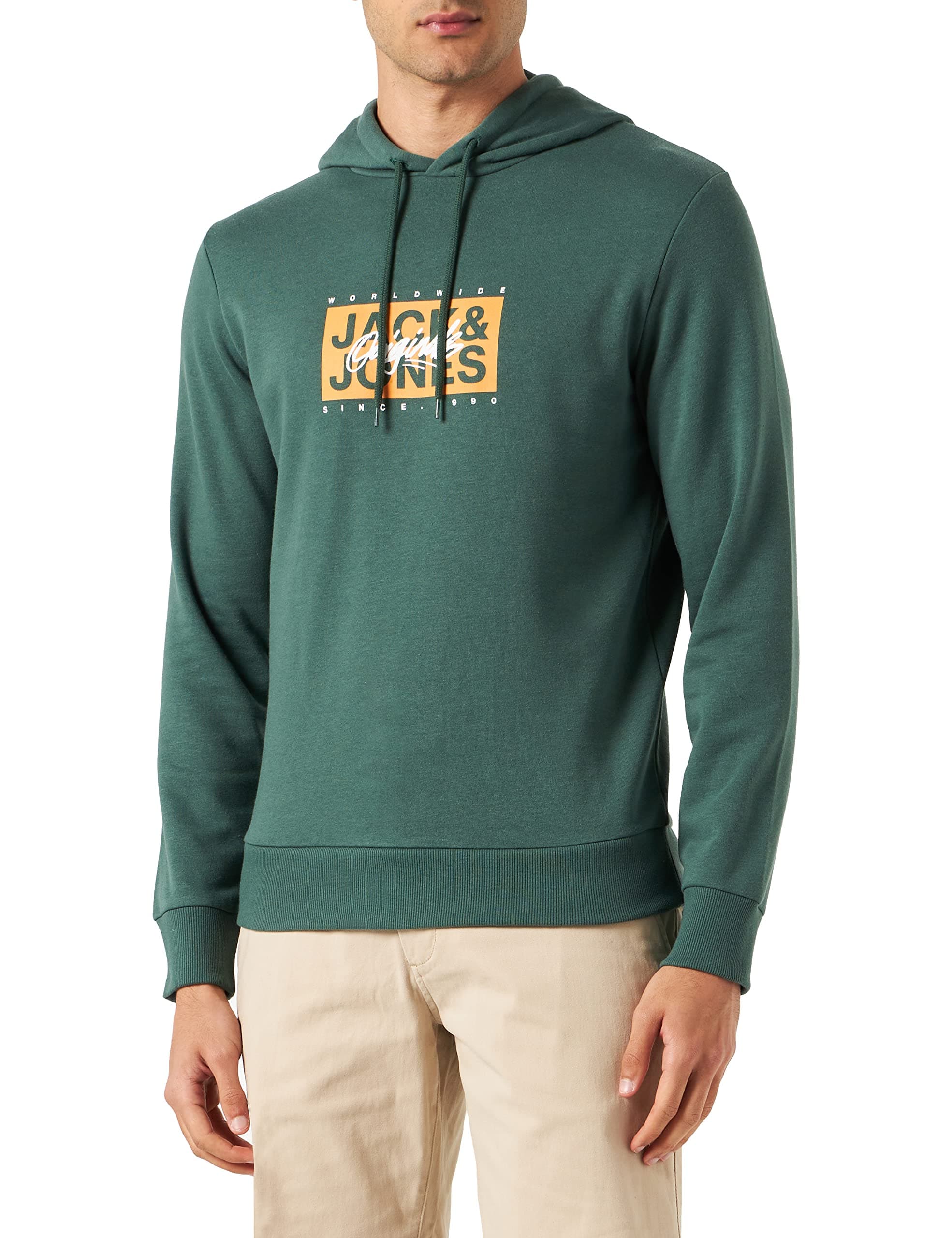 JACK & JONES Jorraces Sudadera con Capucha Fst, Trekking Green, M para Hombre