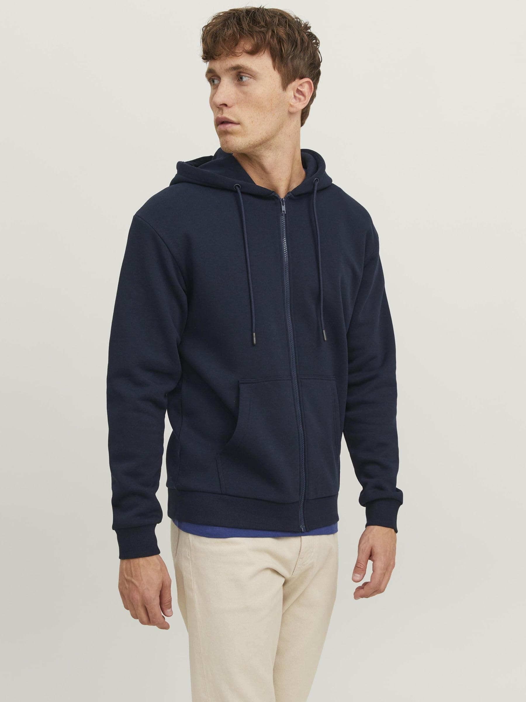 Jack & Jones Zip Hoodie Plain Zip Hoodie