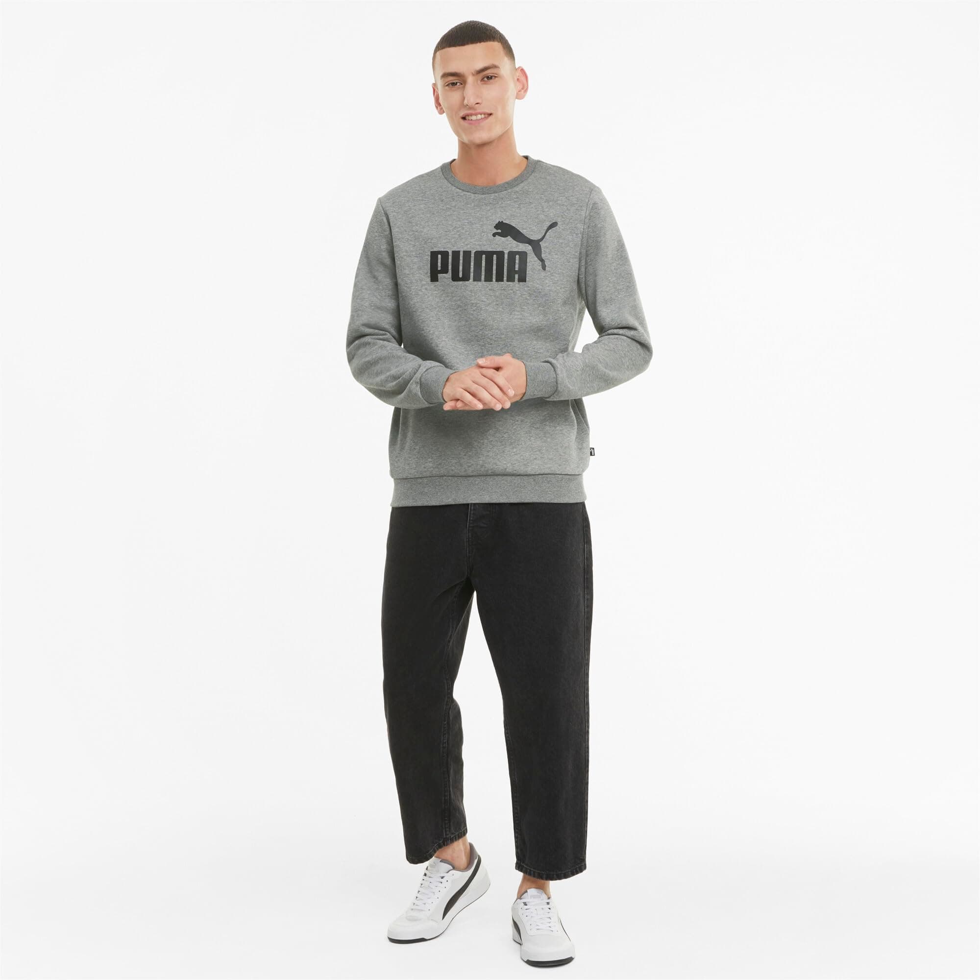 PUMA ESS Big Logo Crew FL Sudadera Hombre