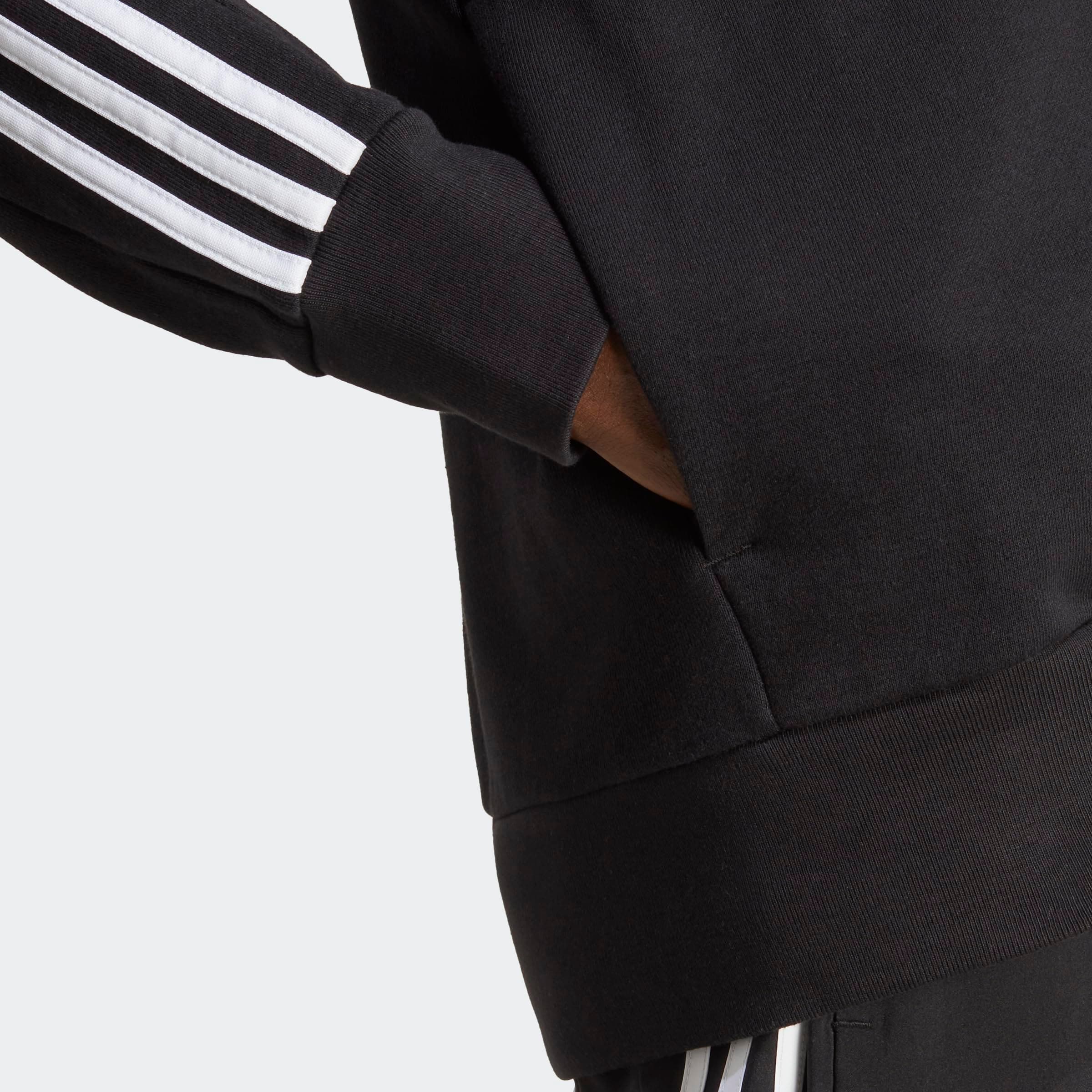 adidas Essentials French Terry 3-Stripes Full-Zip Hoodie Sudadera con Capucha Hombre (Pack de 1)