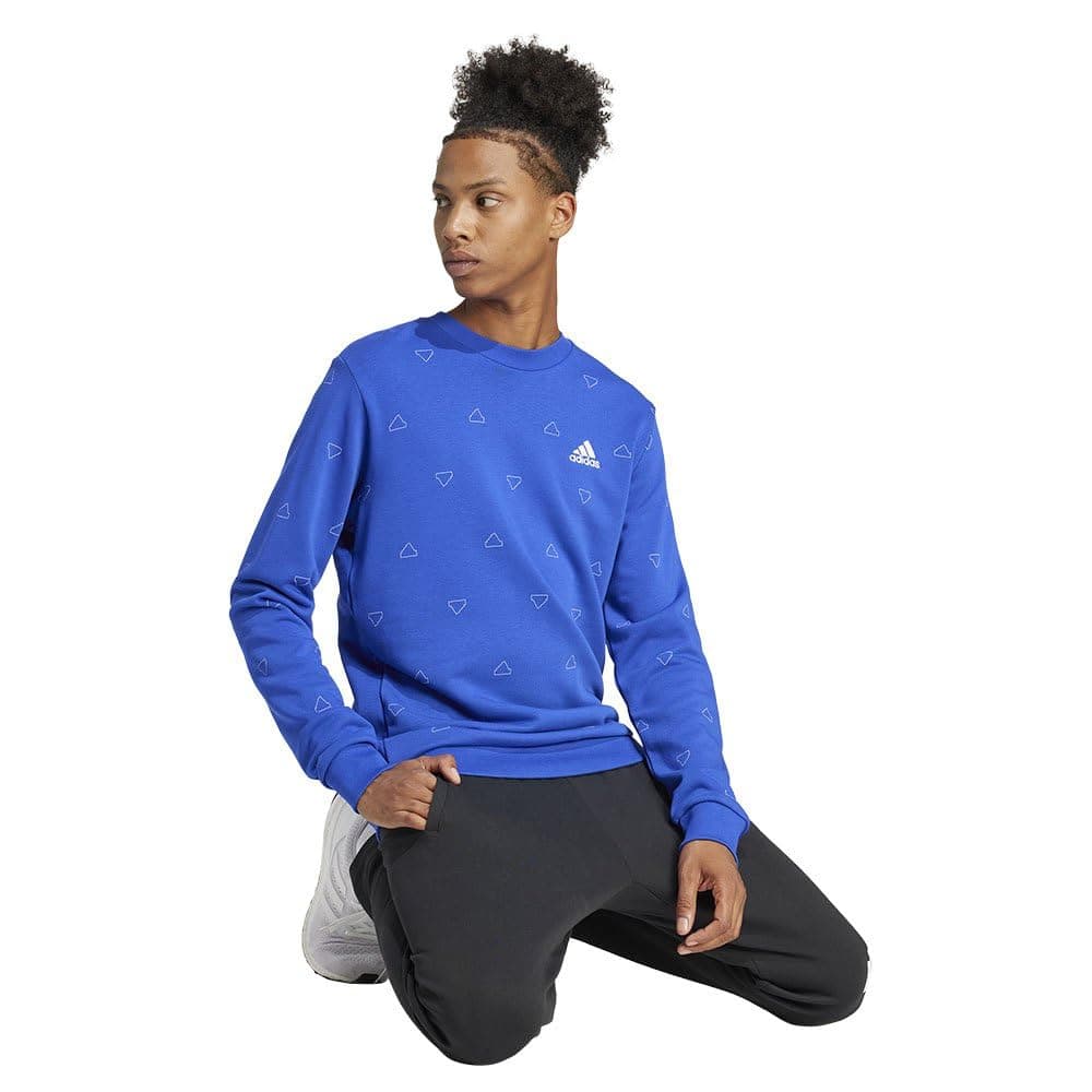 adidas Seasonal Essentials Monogram Graphic Crew Sweatshirt Sudadera Hombre