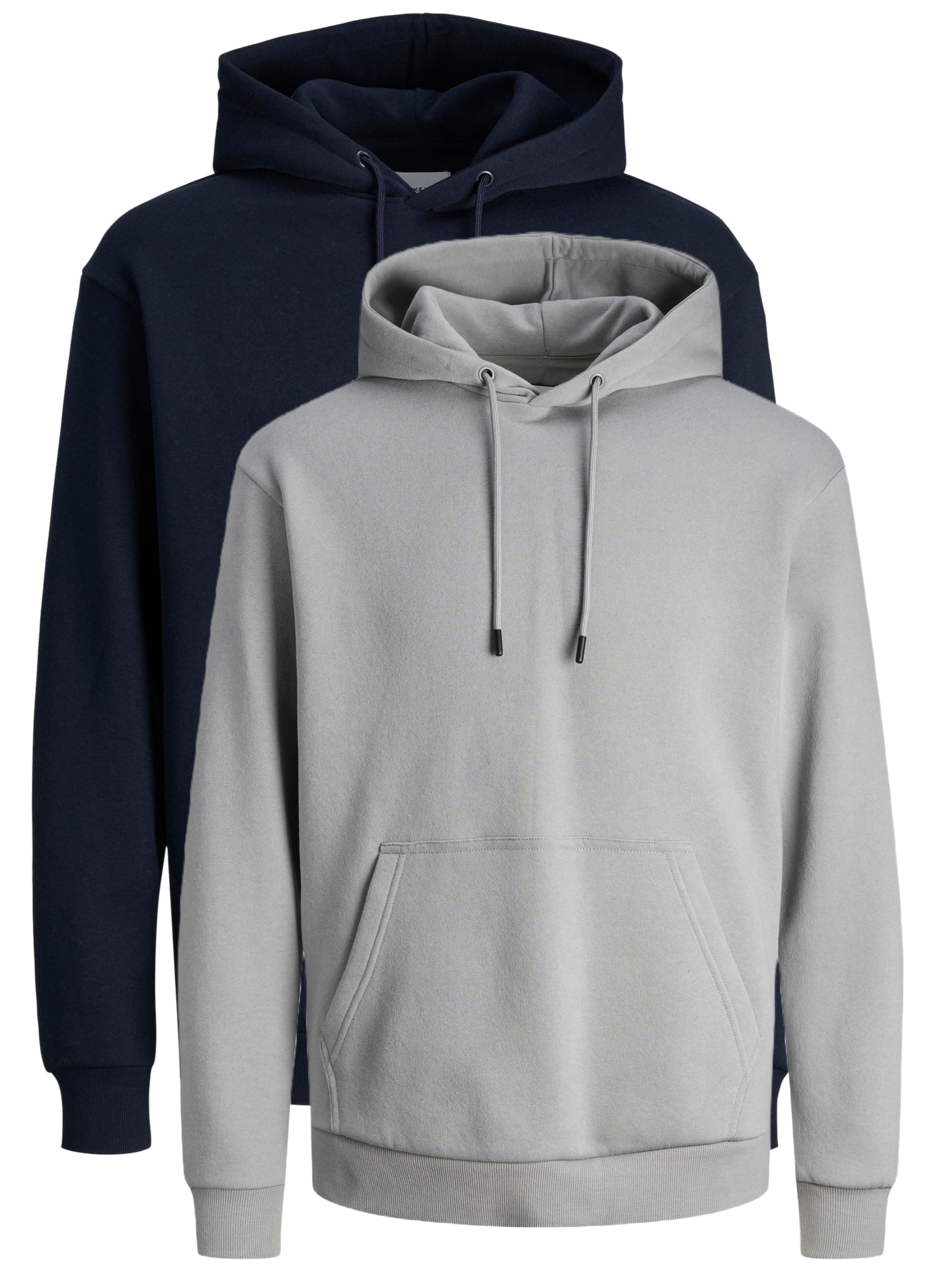 JACK & JONES Sudadera con capucha para hombre en paquete doble