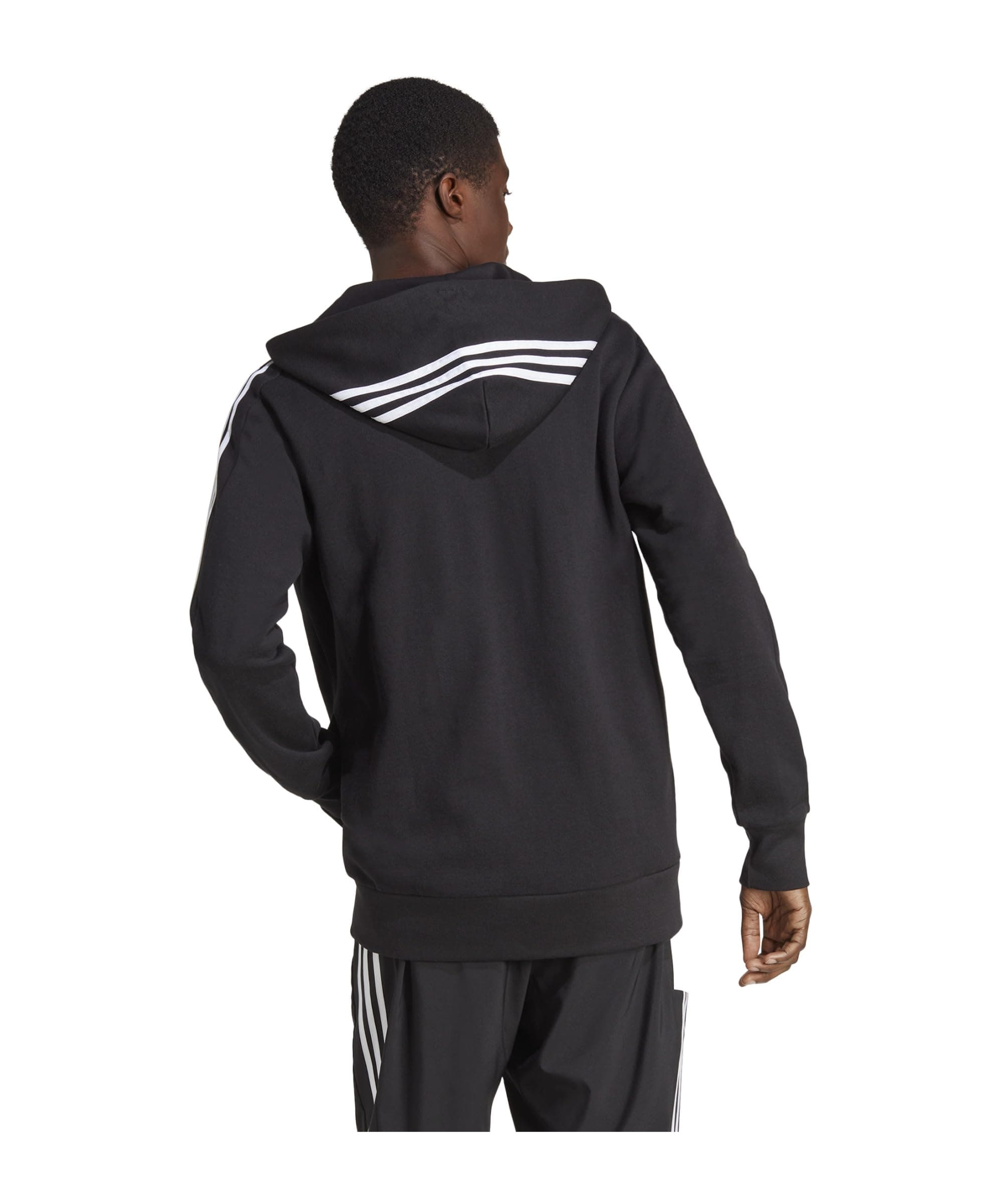 adidas Essentials French Terry 3-Stripes Full-Zip Hoodie Sudadera con Capucha Hombre (Pack de 1)