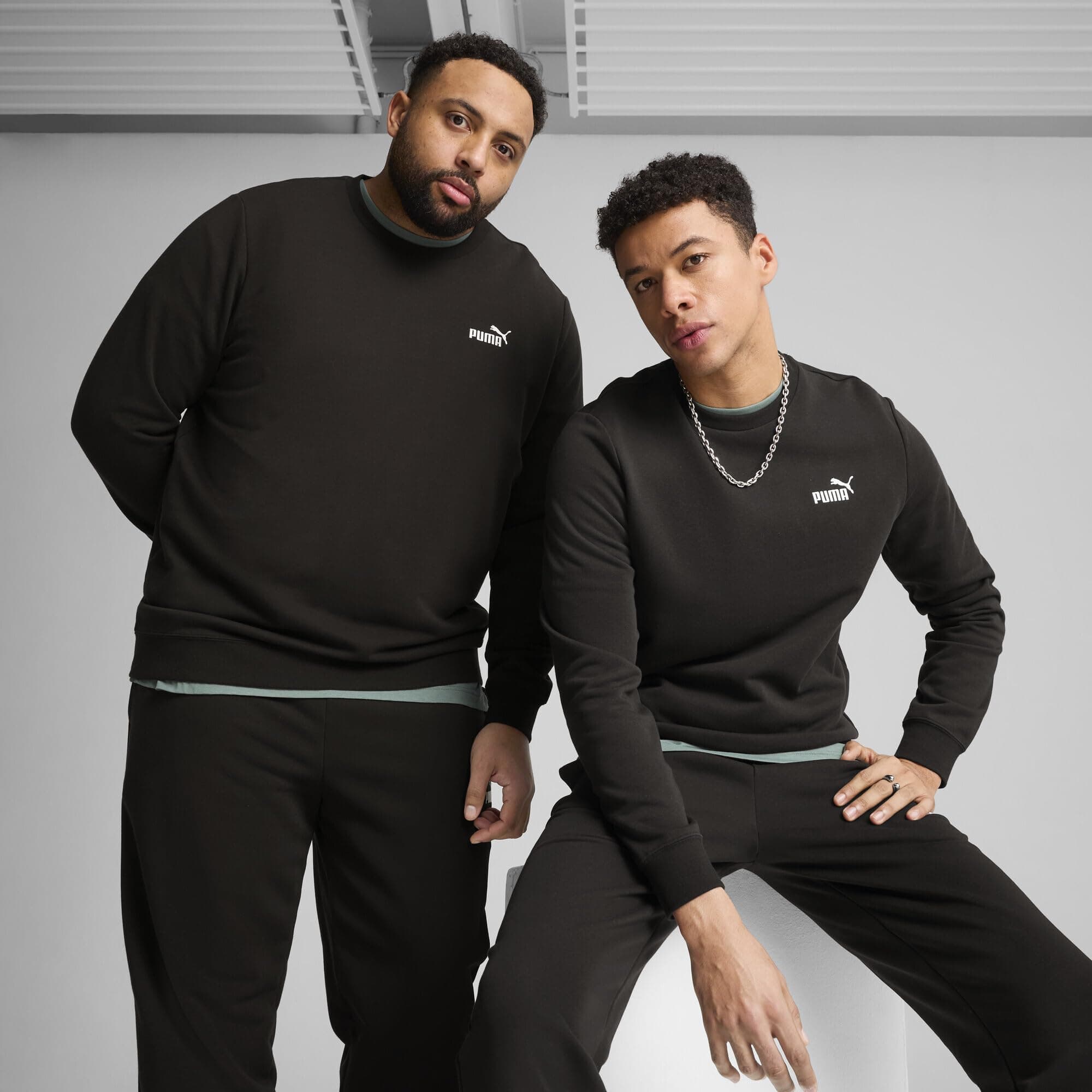 PUMA ESS Small No. 1 Logo Crew TR Sudaderas con tripulación Hombre